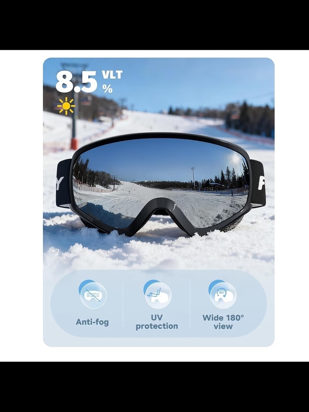 findway Kids Ski Goggles, Kids Snow Snowboard Goggles for Boys Girls Youth OTG